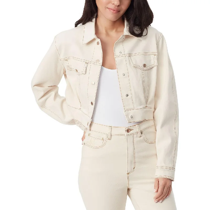 Gloria Vanderbilt Womens Cropped Trucker Denim Jacket