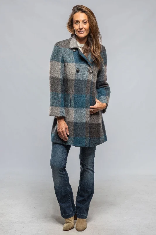 Lexi Dbl Brstd Plaid Swing Coat Trendy Puffer Vest