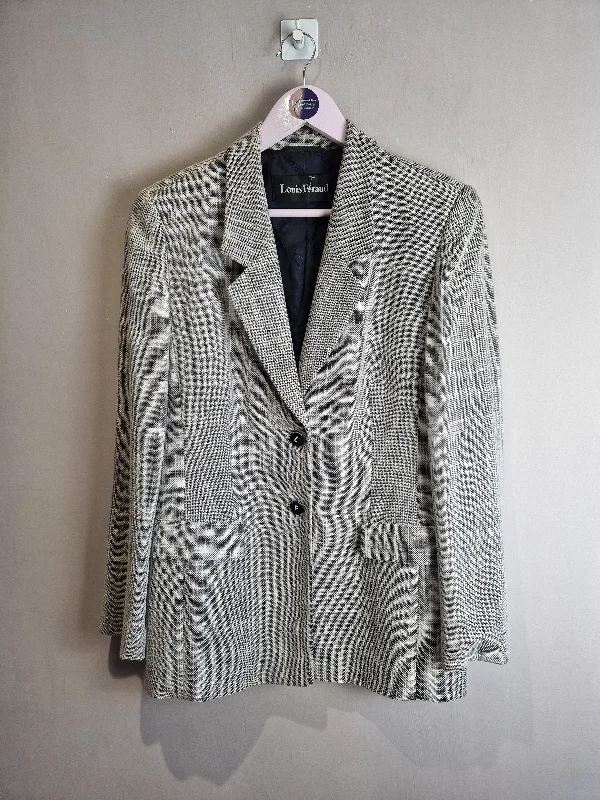 Louis Féraud blazer wool / silk blend blazer - size 14 Women's Warm Suit