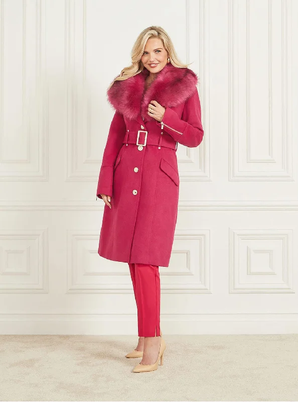 Marciano Pink Alice Coat Structured Wool Blazer