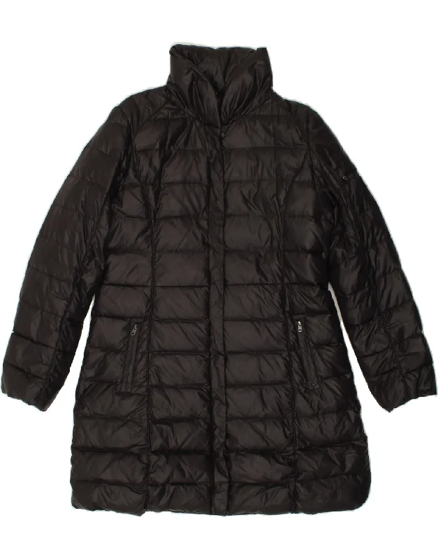 MAX MARA Womens Padded Coat UK 16 Large Navy Blue Polyamide Streetwear Bomber Jacket