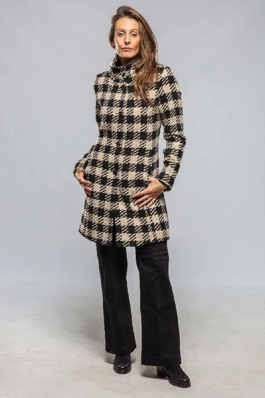 Millie Houndstooth Coat Recycled Down Jacket