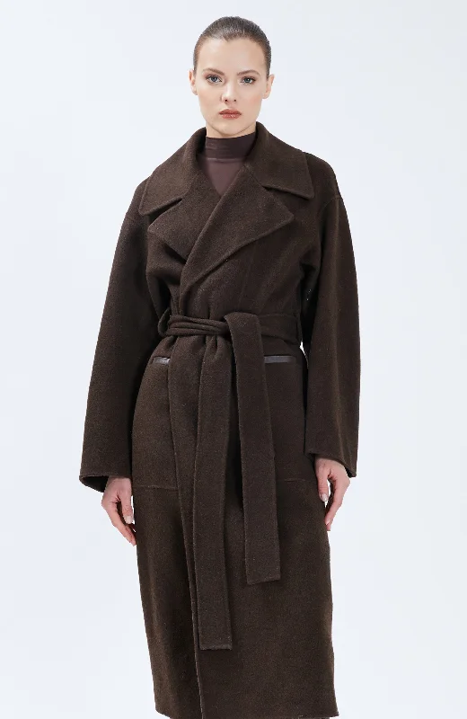 Nicole Benisti Womens Iris Wrap Coat Fitted Tailored Blazer