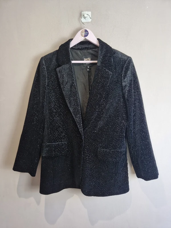River Island black sparkly blazer - new - Oversized size 6 Women's Trench Blazer