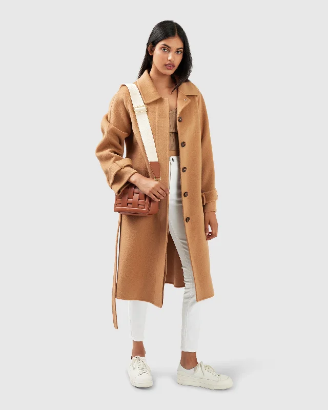 Shore To Shore Belted Wool Coat Stylish Bomber Jacket