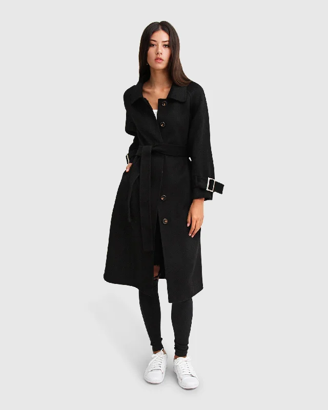Shore To Shore Belted Wool Coat Warm Down Parka