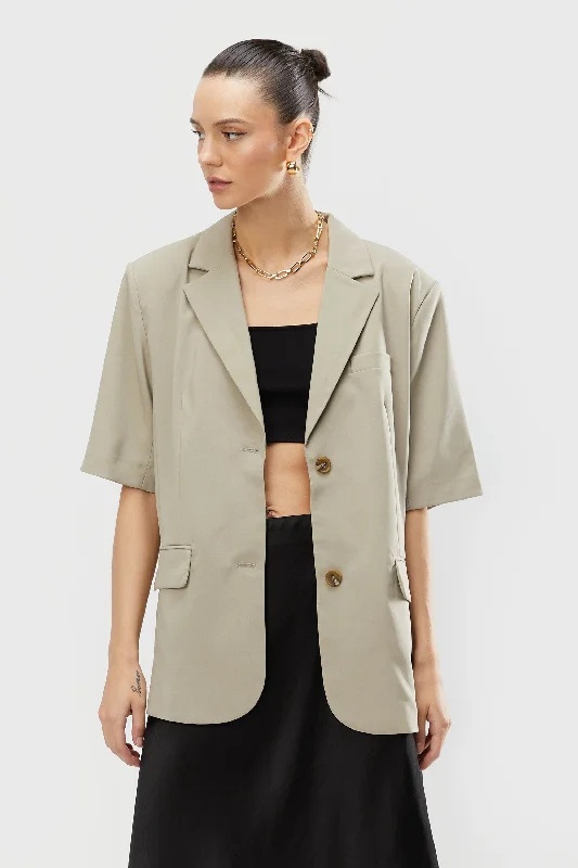 SHORT SLEEVE BLAZER Women's Luxurious Jacket