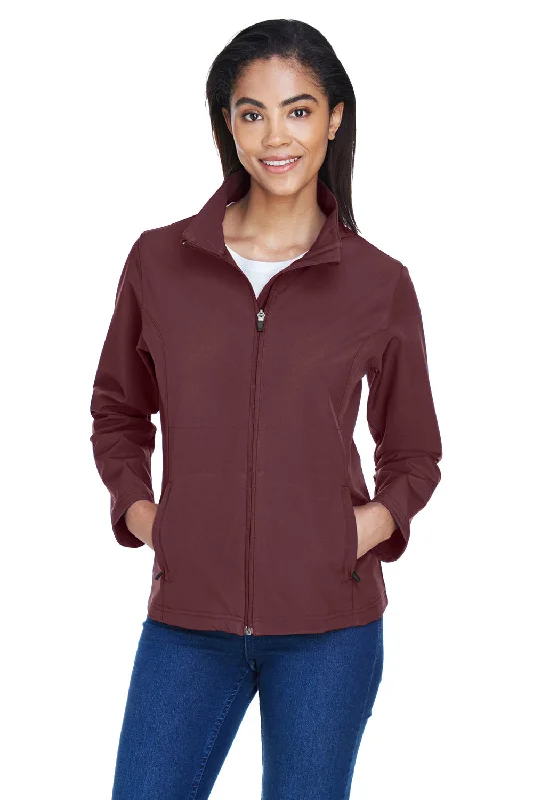 Team 365 Womens Leader Windproof & Waterproof Full Zip Jacket - Dark Maroon