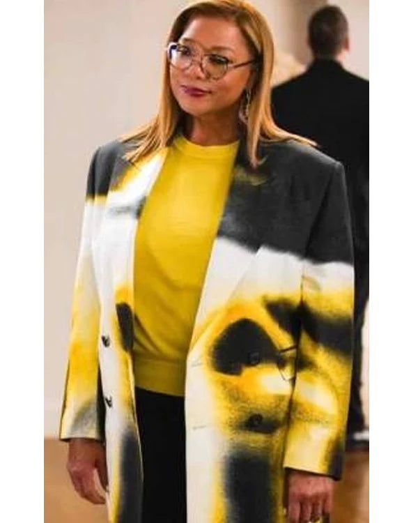 The Equalizer S03 Queen Latifah Coat Buttoned Peplum Coat