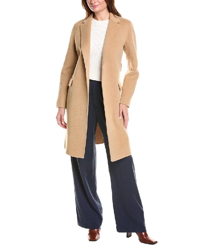 Theory Chevron Wool Coat Cropped Moto Jacket