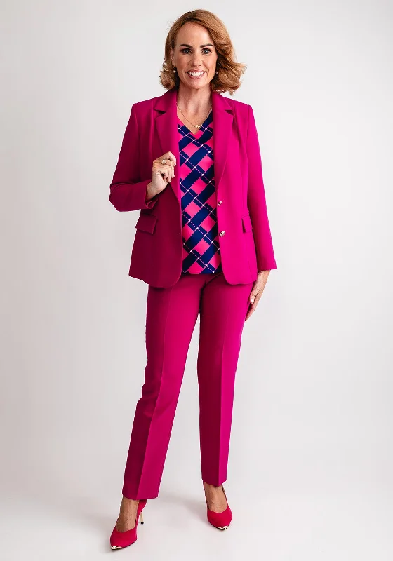 Via Veneto Dolores Blazer, Pink Women's Professional Jacket