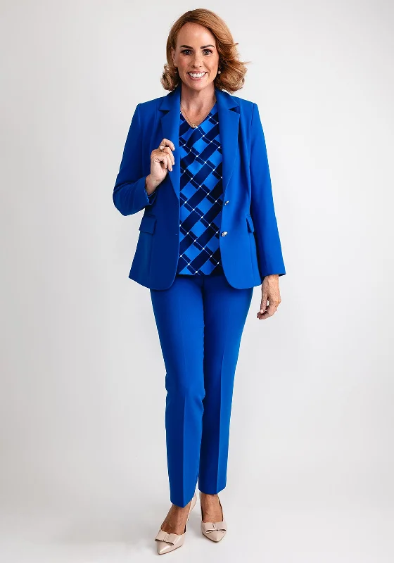 Via Veneto Dolores Blazer, Cobalt Blue Women's Casual Suit