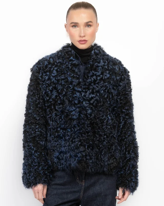 Curly Fur Coat Boho Fringe Cardigan
