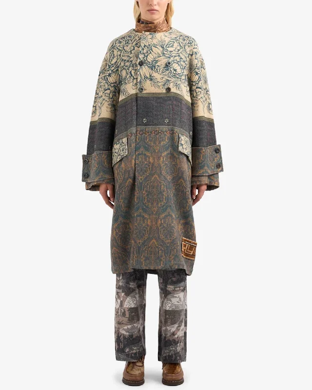 Pancake Coat Pastel Wool Peacoat