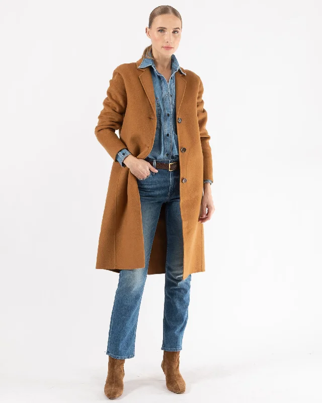 Oversized Single Breasted Coat Soft Thermal Overcoat