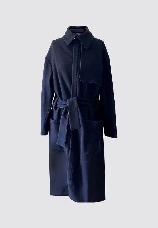 Wool & Cashmere Coat Casual Open-Front Coat
