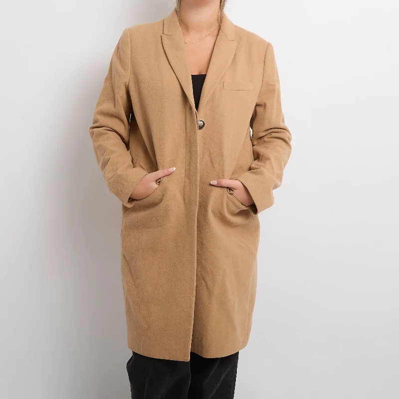 Wool Mix Long Blazer Coat - UK 14 Women's Boutique Suit