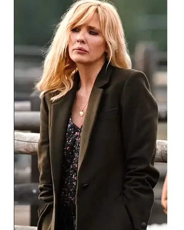 Yellowstone S04 Beth Dutton Green Wool Coat Oversized Teddy Coat