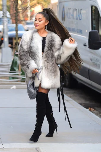 Ariana Grand Faux Fur Coats