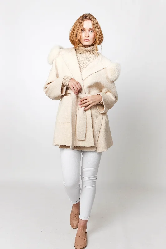 Constance Cashmere Coat - Cream