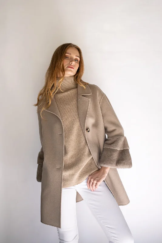 Faubourg Cashmere Coat - Greige