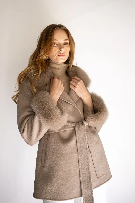 Lugano Cashmere Coat - Greige