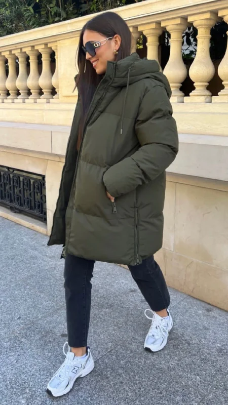 Mako Khaki Puffer Coat