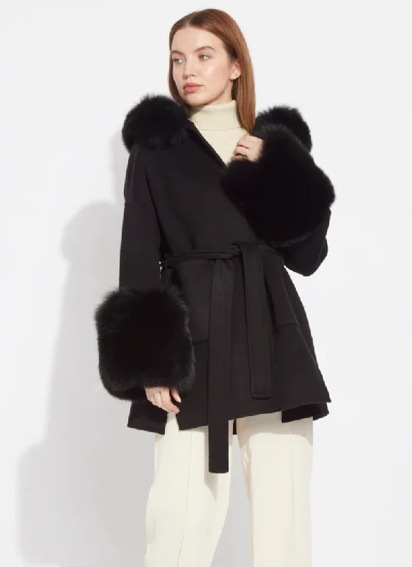 Ophelia Cashmere Coat - Black