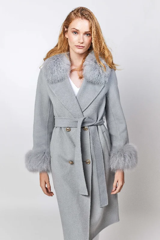 Victoire Cashmere Coat - Grey