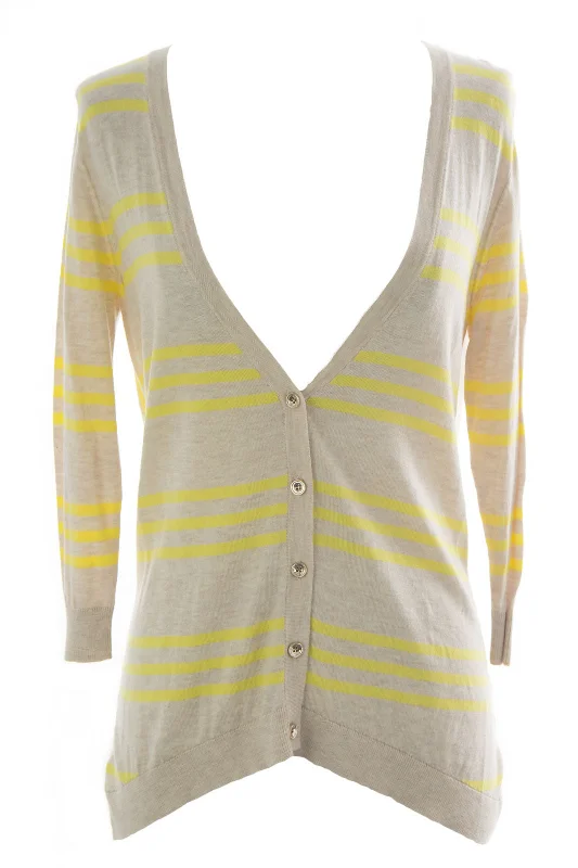 August Silk Women's Sand Combo Striped 3/4 Sleeve Cardigan NWT $68 Spandex Rayon Corduroy August Silk Women's Sand Combo Striped 3/4 Sleeve Cardigan NWT $68 Spandex Rayon Corduroy