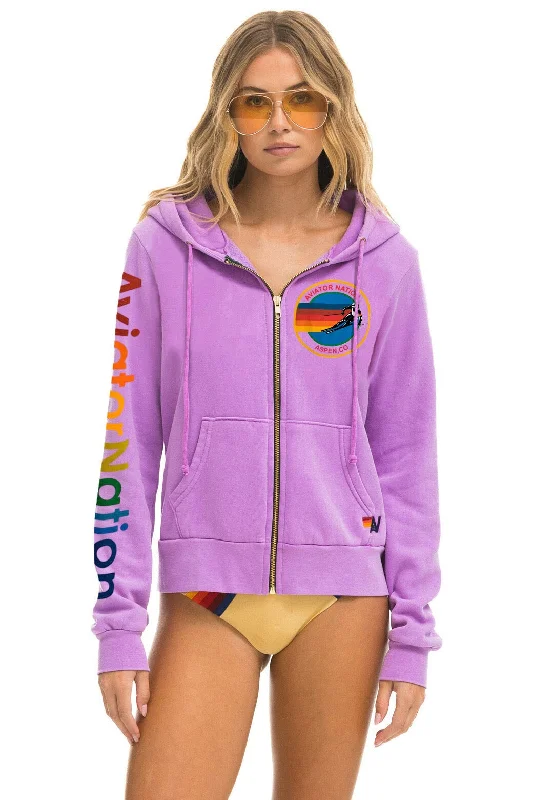 AVIATOR NATION ASPEN HOODIE - NEON PURPLE