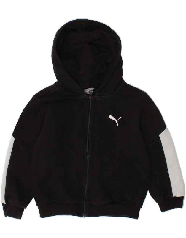 PUMA Baby Boys Zip Hoodie Sweater 12-18 Months Black Colourblock