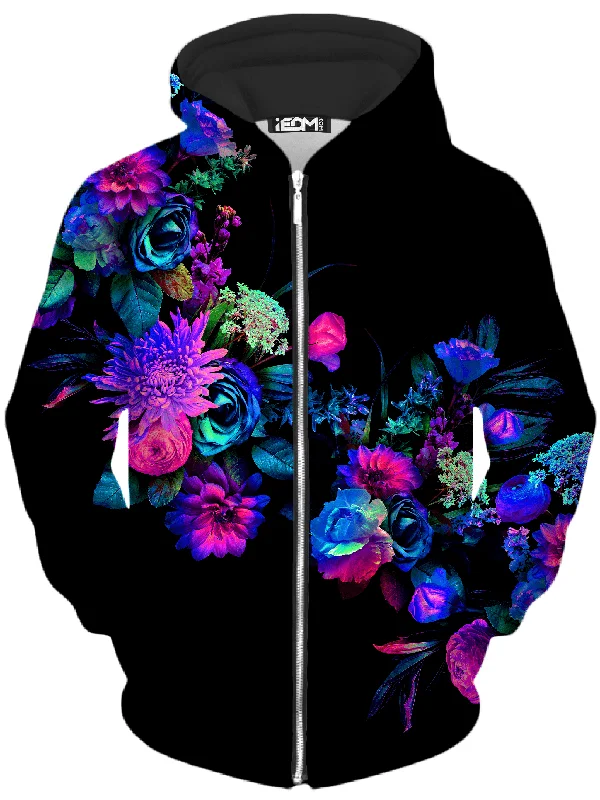 Darkest Bloom Unisex Zip-Up Hoodie