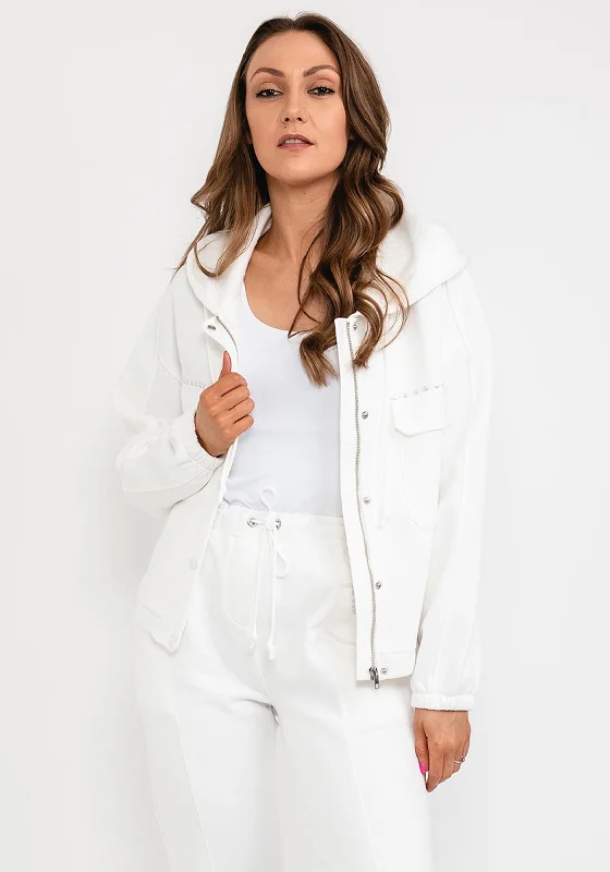 Eva Kayan Oversize Full Zip Hoodie, Off White