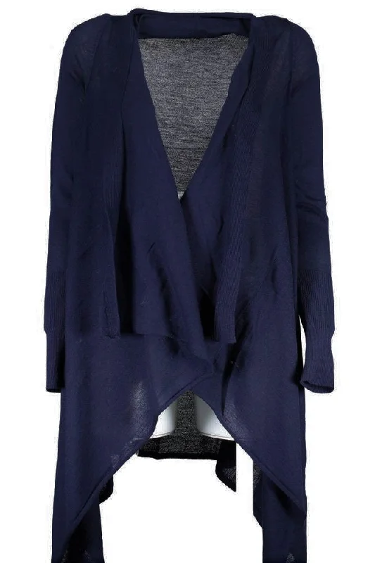 Gant Women's Fine Merino Wrap Cardigan (482531), Marine, Small Toggled Drawstring Belted Gant Women's Fine Merino Wrap Cardigan (482531), Marine, Small Toggled Drawstring Belted