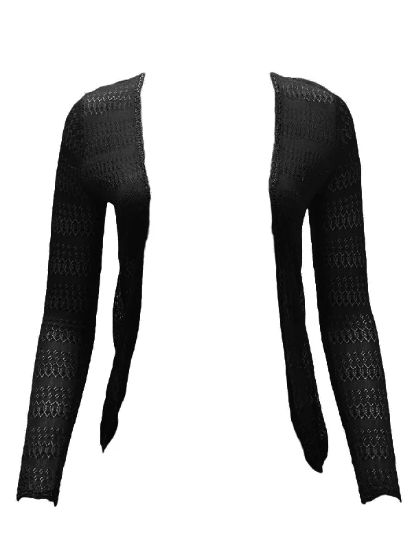 Hanley Mellon Women's Open Front Cardigan Small Black Tailored Straight A-Line