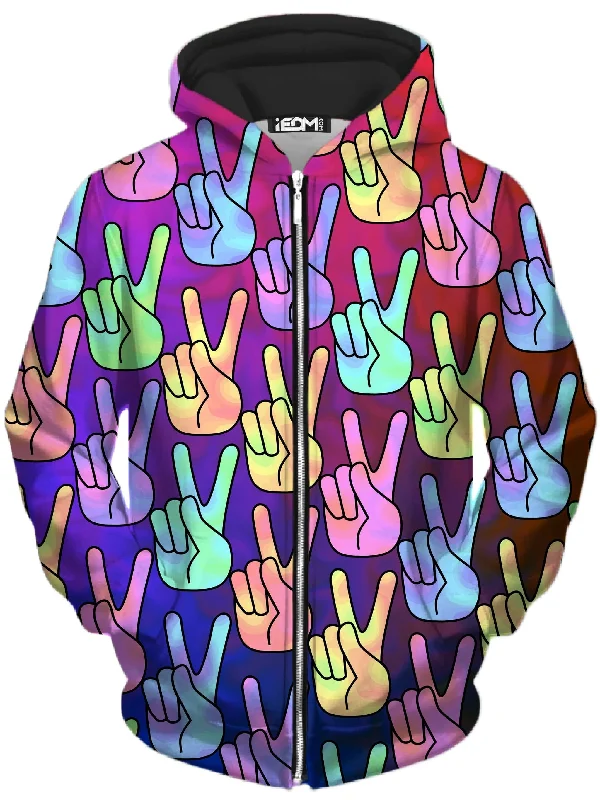 Hippy Trippy Unisex Zip-Up Hoodie