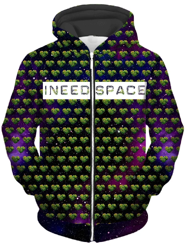 I Need Space Unisex Zip-Up Hoodie