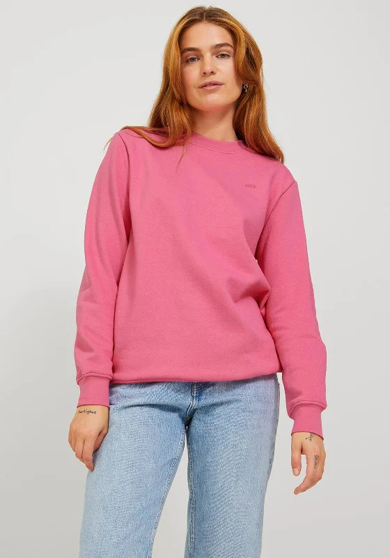 JJXX Abbie Crew Neck Sweatshirt, Carmine Rose