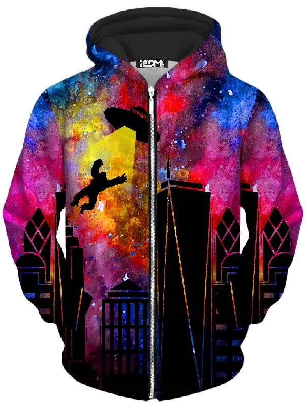 King Kong Abduction Unisex Zip-Up Hoodie