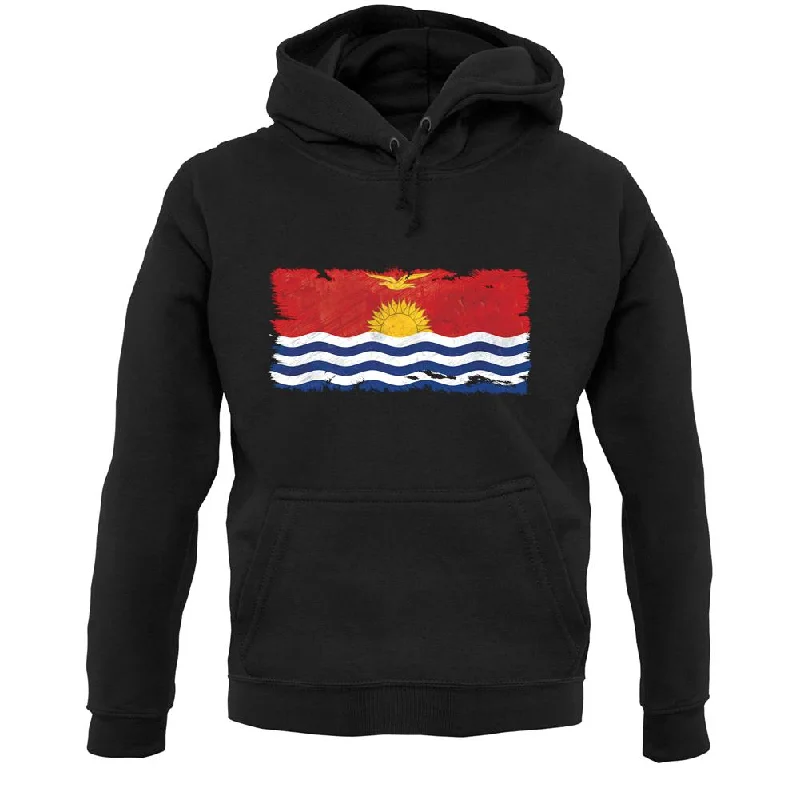 Kiribati Grunge Style Flag Unisex Hoodie