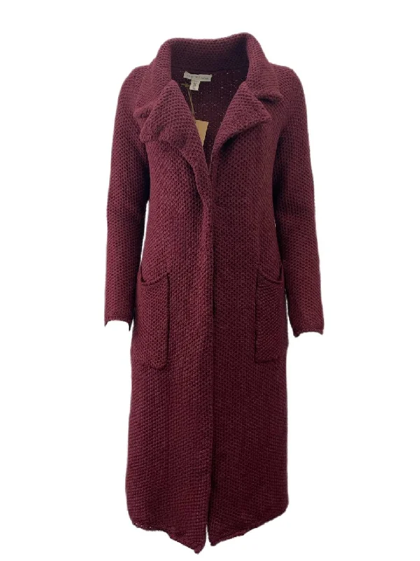 LOST IN LUNAR Women's Merlot Maya Cardigan Size US 4 NWT Cashmere Blend Cotton Blend Poly Blend LOST IN LUNAR Women's Merlot Maya Cardigan Size US 4 NWT Cashmere Blend Cotton Blend Poly Blend