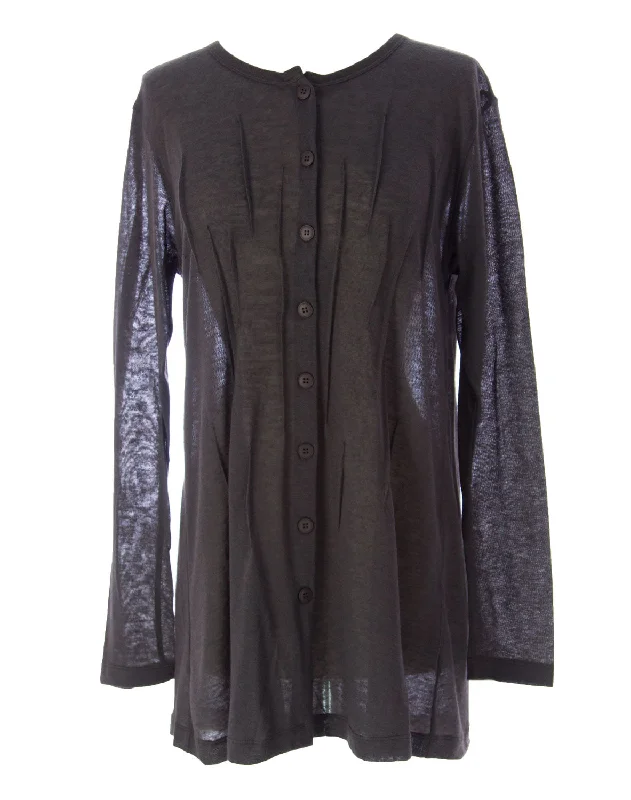 Lunn Women's Annette Long Sleeve Cardigan Gravier Seamless Knitted Crochet