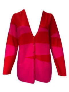 MARINA RINALDI Women's Magia Cashmere Cardigan $1200 NWT Plaid Cardigan Polka Dot Checkered MARINA RINALDI Women's Magia Cashmere Cardigan $1200 NWT Plaid Cardigan Polka Dot Checkered