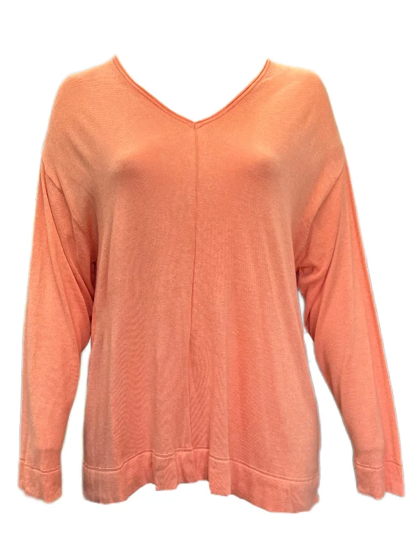 Marina Rinaldi Women's Orange Addetto Knitted Cardigan NWT Spandex Rayon Corduroy
