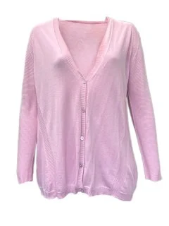 Marina Rinaldi Women's Pink Macadam Knitted Long Sleeves Cardigan Size XL NWT Seamless Knitted Crochet Marina Rinaldi Women's Pink Macadam Knitted Long Sleeves Cardigan Size XL NWT Seamless Knitted Crochet