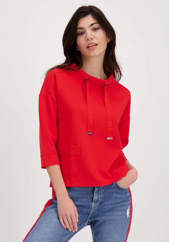 Monari Cowl Neck Sweatshirt, Red