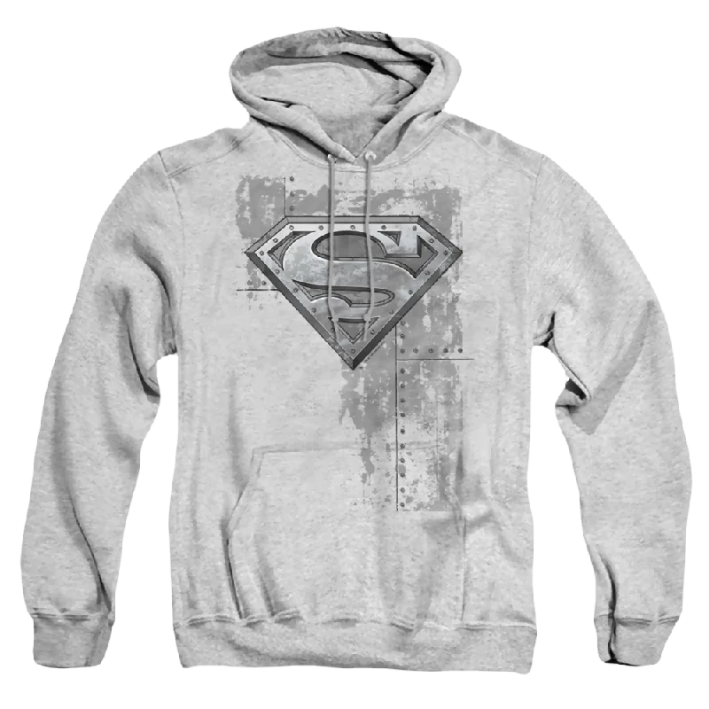 Superman Riveted Metal - Pullover Hoodie