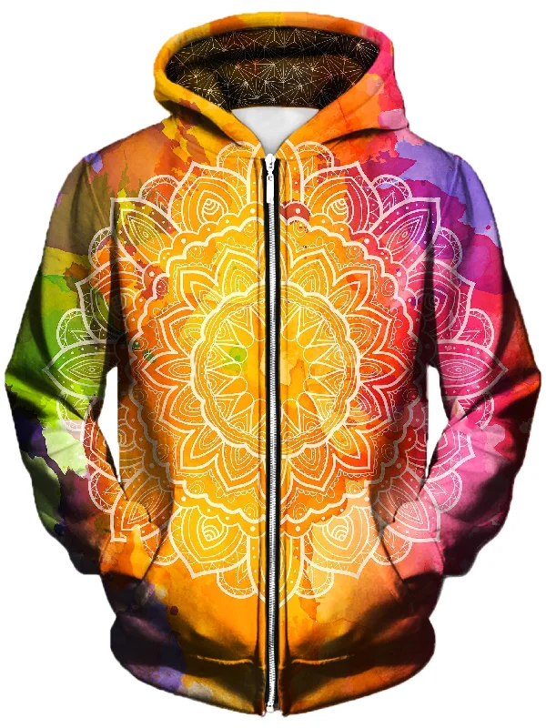 Watercolors Unisex Zip-Up Hoodie