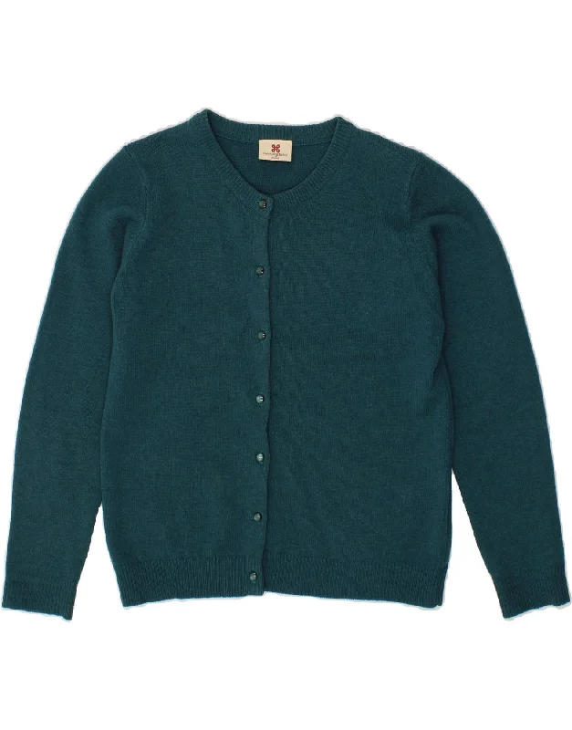 CARRAIG DONN Womens Cardigan Sweater UK 14 Medium Turquoise Lambswool Long Cardigan Short Cardigan Medium Cardigan